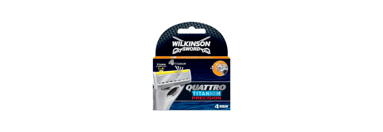 Сменные лезвия Wilkinson Quattro Titanium Precision (4 картриджа) 
